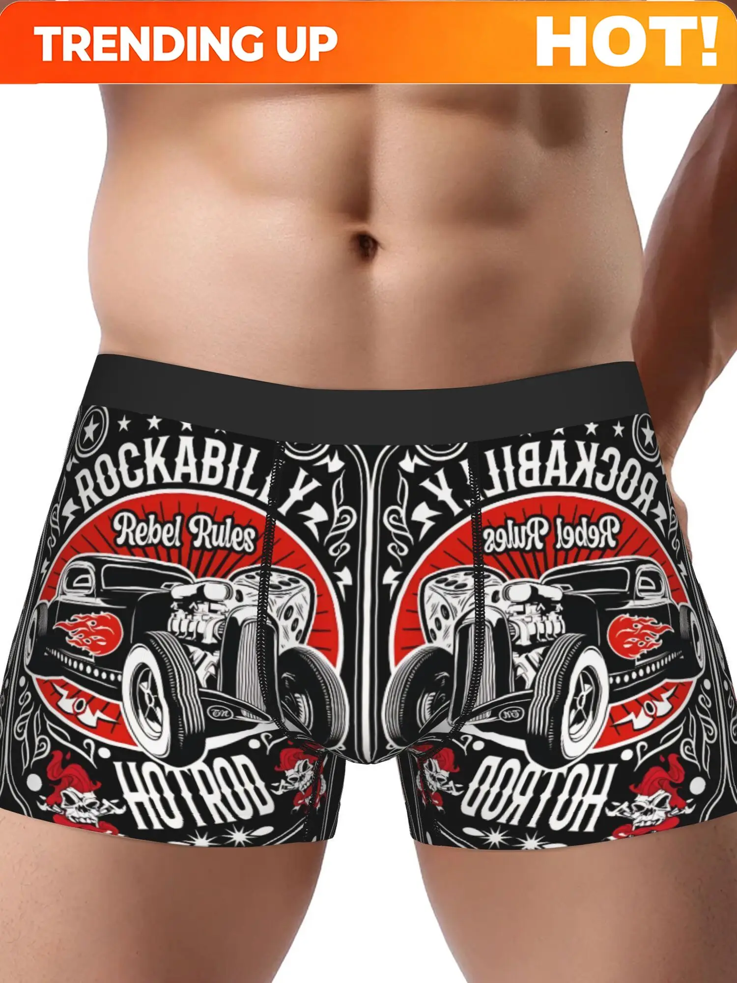 Pin up Pop Designs Men Underwear Printed Boxer Briefs