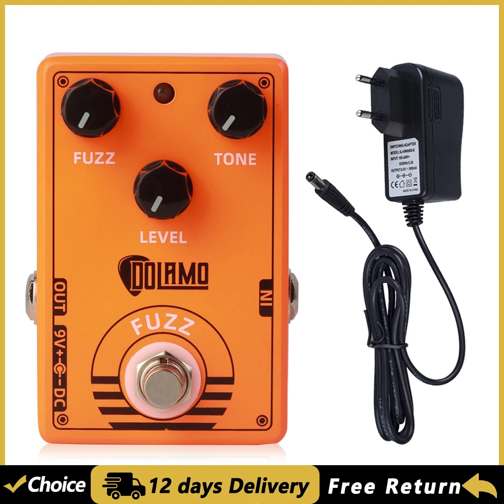 

Dolamo D-2 Гитарная педаль эффектов Fuzz True Bypass Цельнометаллический корпус Гитарная педаль эффектов для электрогитары Бас Портативные детали