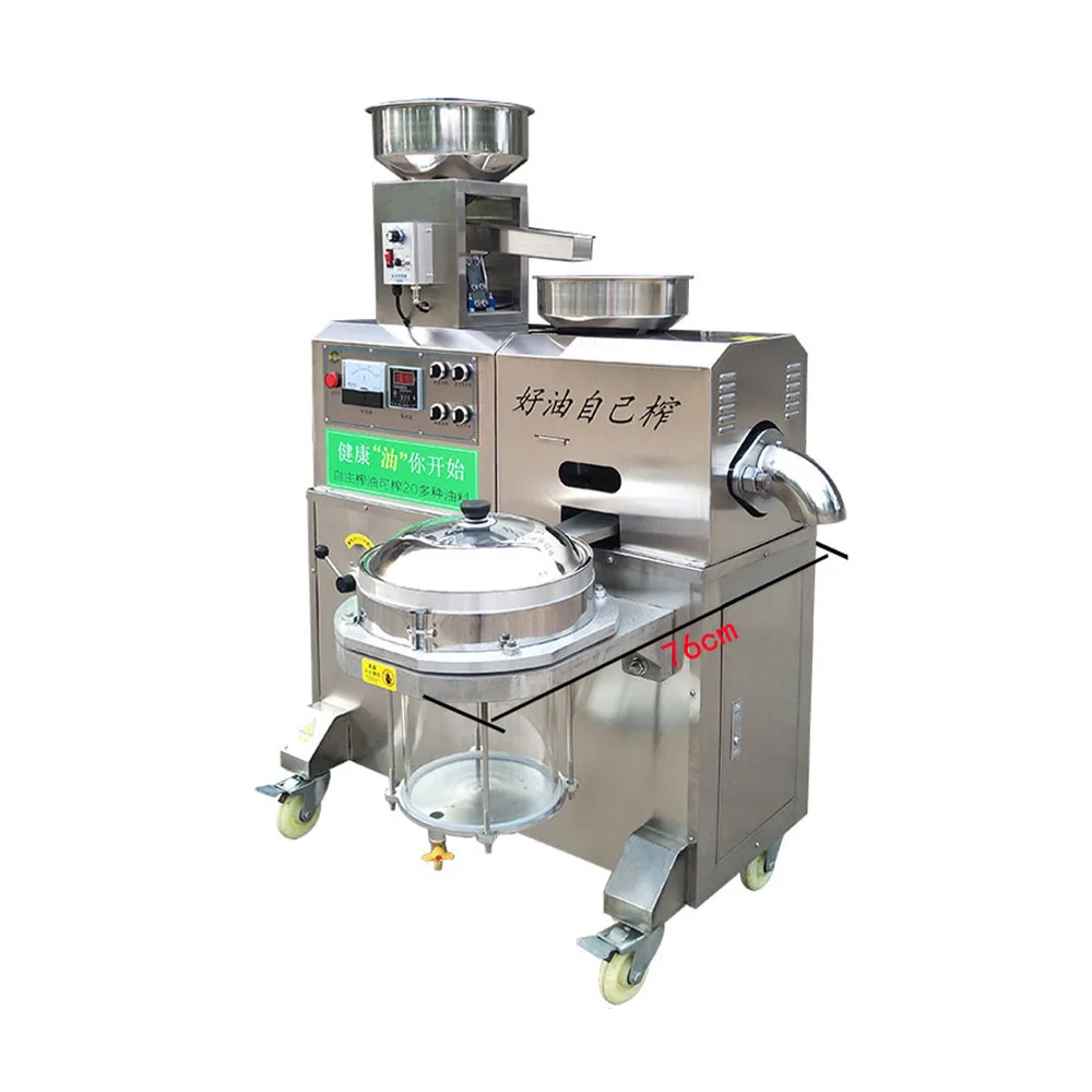 Commercial Use Oil Press Machine Vegetable Seeds Sunflower Oil Extractor Automatic Machine New Product 220V