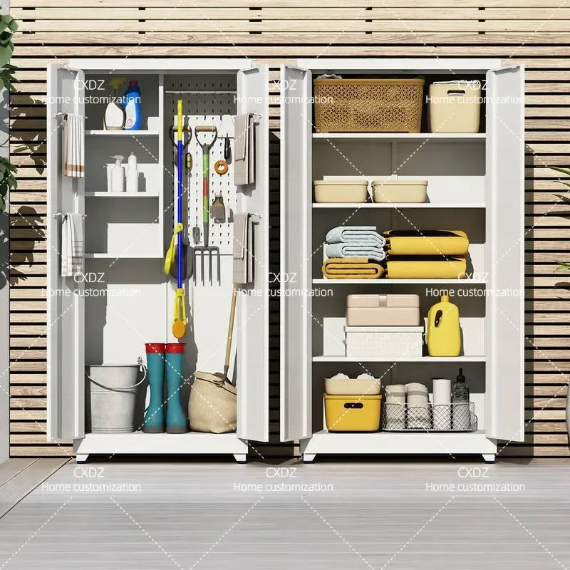 Outdoor Locker Outdoor Fishing Tackle Tool Storage Cabinet Balcony Housekeeping Cleaning Cabinet Steel Lock Waterproof