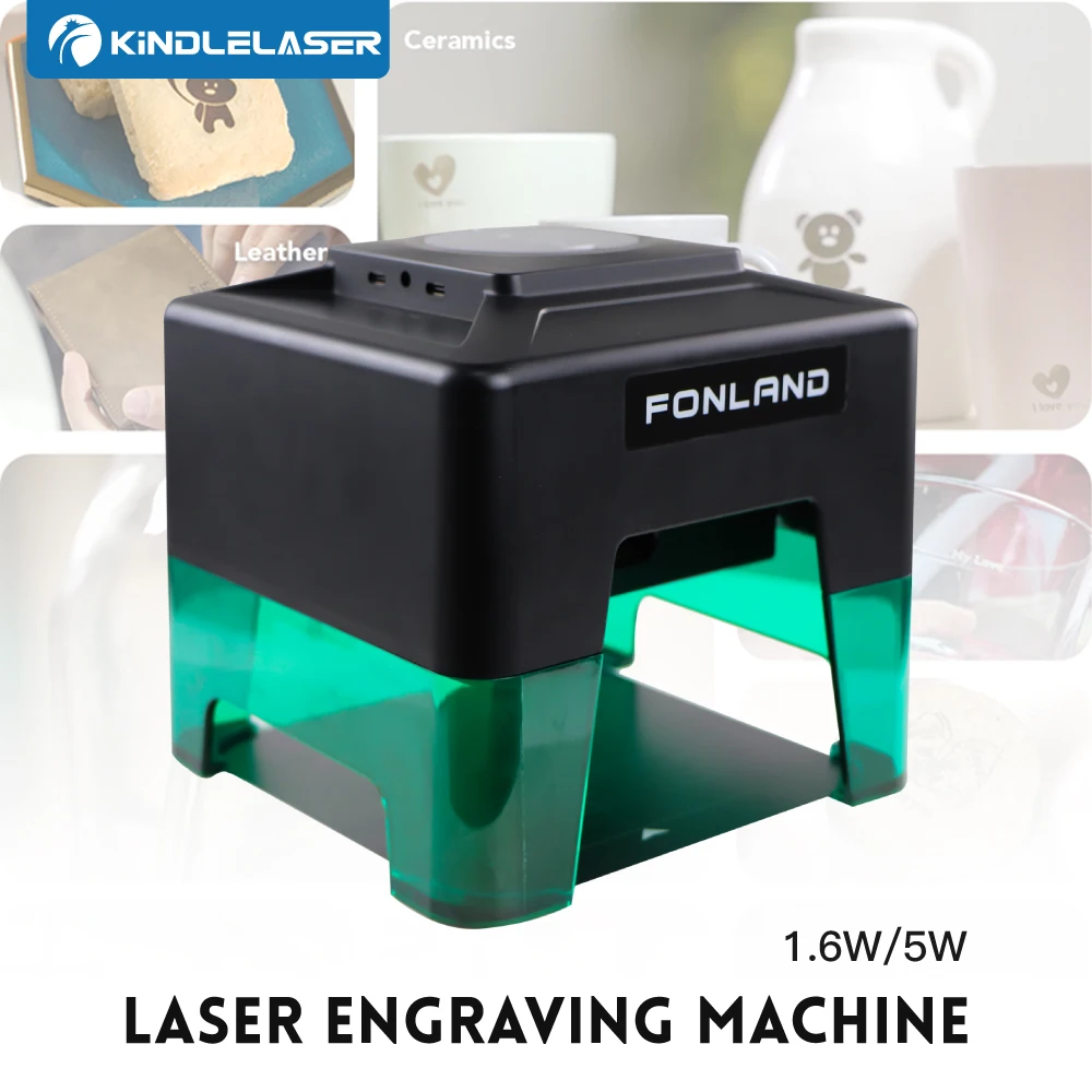 KINDLELASER XN001 Laser Engraver DIY Laser Engraving Machine Fast Mini Logo Mark Glass Printer Cutter Woodworking Wood Plastic