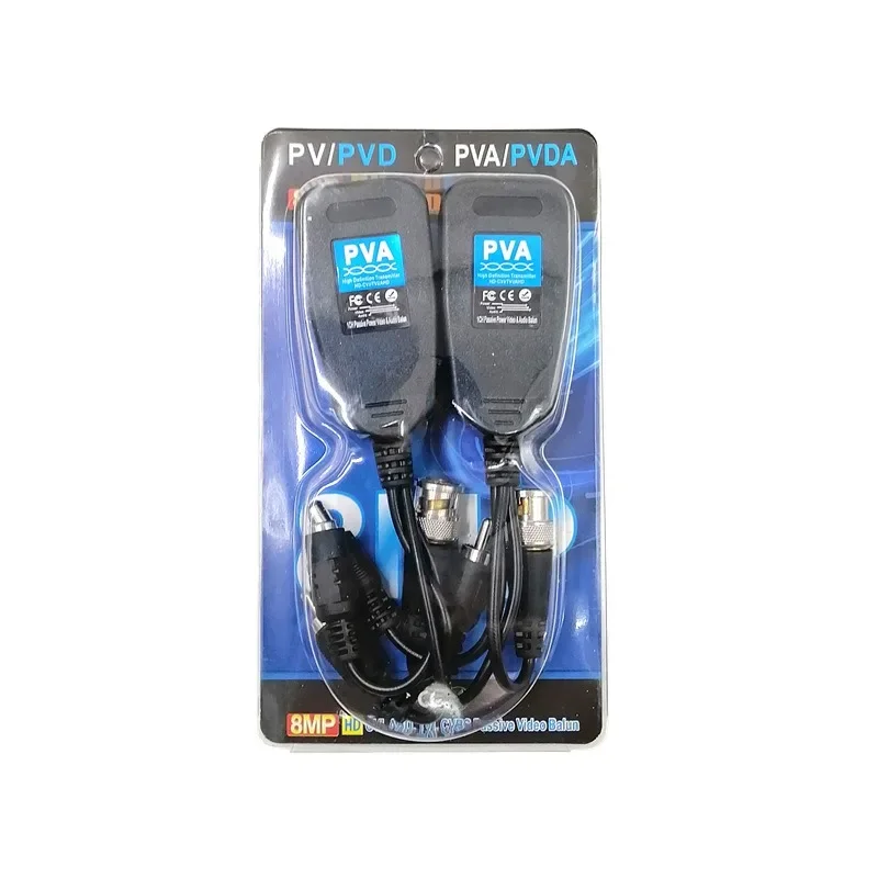 Transceiver for CCTV Security Surveillance Camera System, 8MP HD BNC Video Power Balun Audio to RJ45 Connector, HD - CVI/TVI/AHD