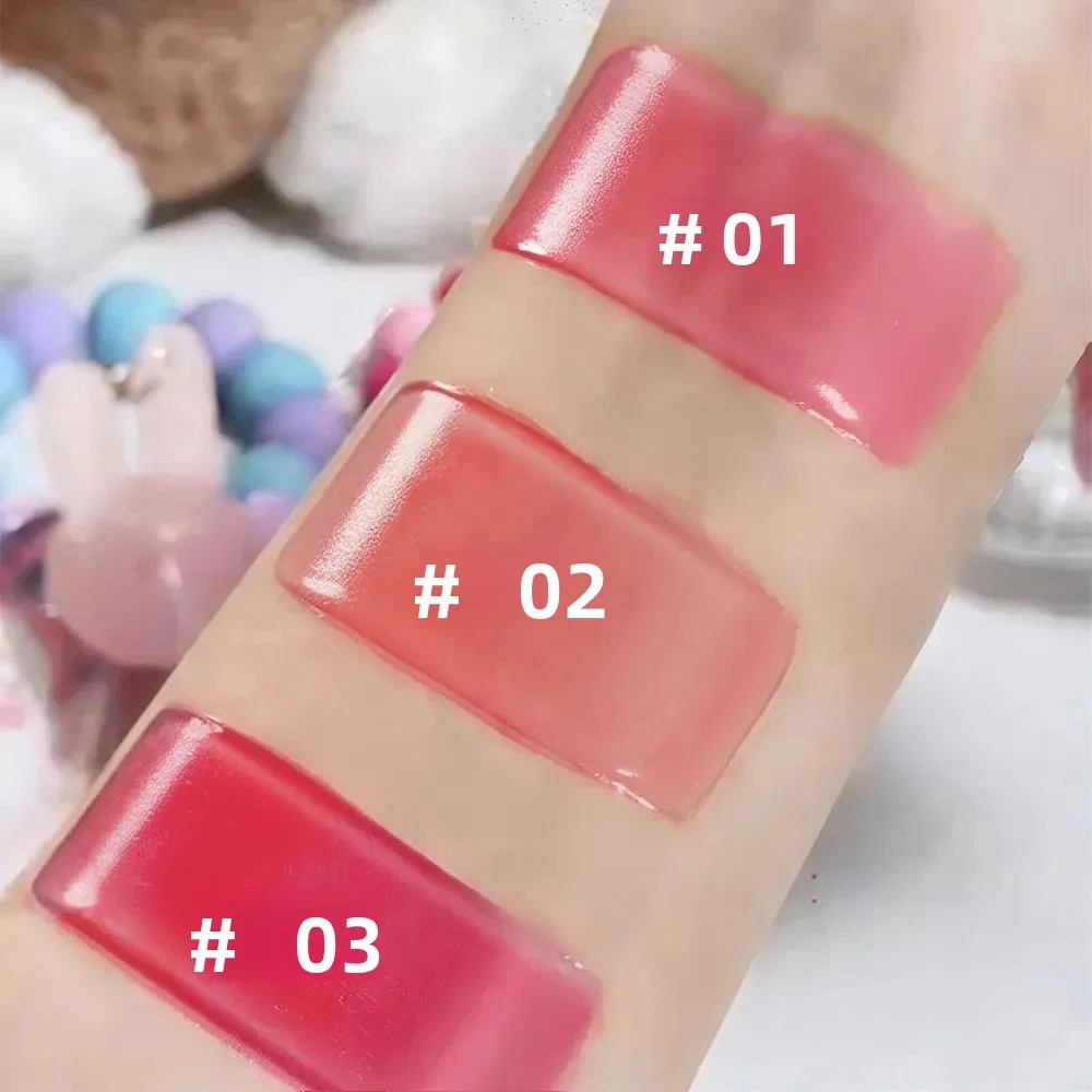 Błyszczyk do ust nawilżający, długotrwały, z zawieszką na rękę, wodoodporny, nieprzywierający do kubka, odporny na blaknięcie, uroczy, efekt wodny.