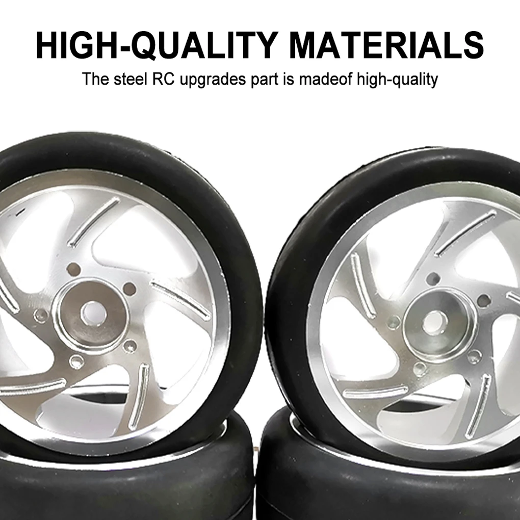 

RCGOFOLLOW 4pieces Plastic Durable Wheel Rims Tyre For 1/10 Rc Wheel Rims Tyre WPL D12 RC Car Part RC Car Accessories