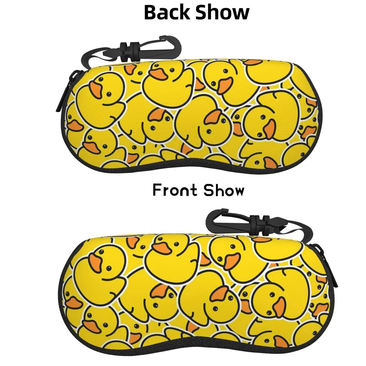 

Yellow Classic Rubber Duck Shell Glasses Case Protective Sunglasses Box Women Men Soft Eyeglasses Bag Pouch