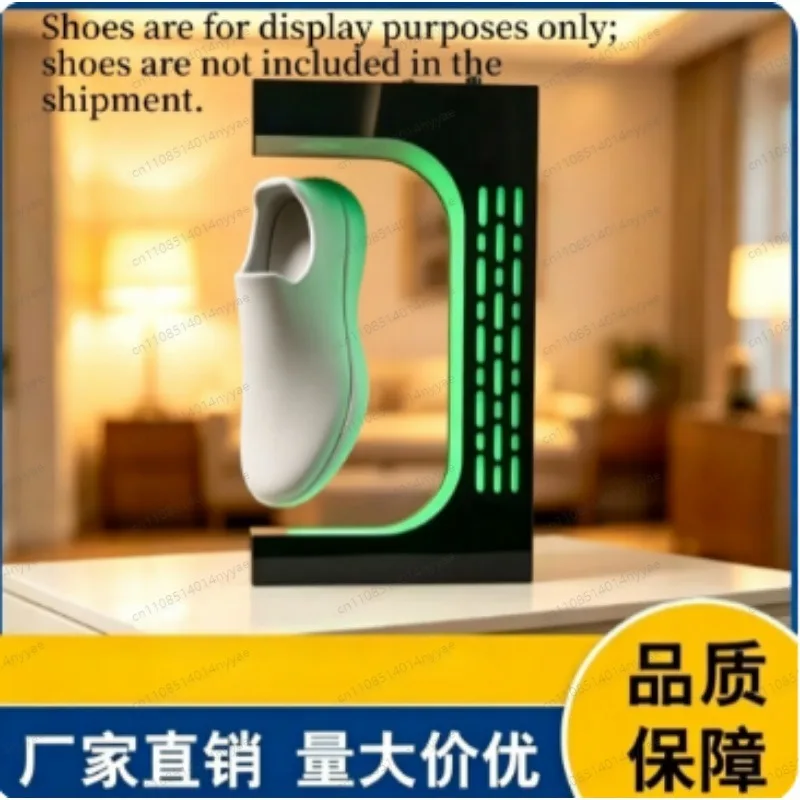 Magnetic Levitation Floating Shoe Display Stand Swivel Sneaker Stand LED Light Rotation Advertising Store Collection Display
