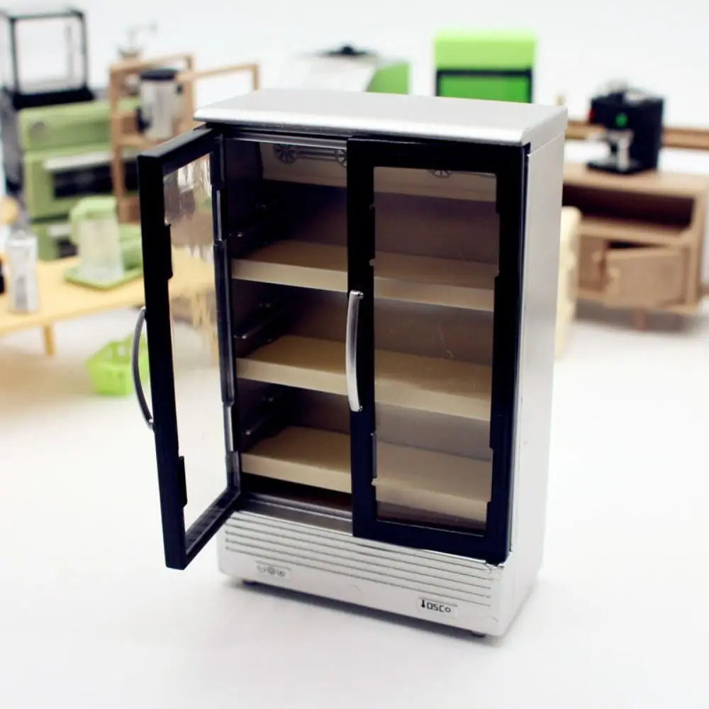 

Resin Crafts 1/12 Dollhouse Simulation Refrigerator Mini Furniture Ornaments Refrigerator Mini Simulation Freezer Model Bilayer