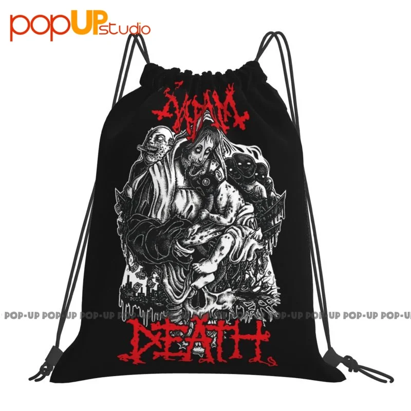 Napalm Death Brutal Truth Terrorizer Repulsion Grindcore Metal Drawstring Bags Gym Bag Print Bags For Travel