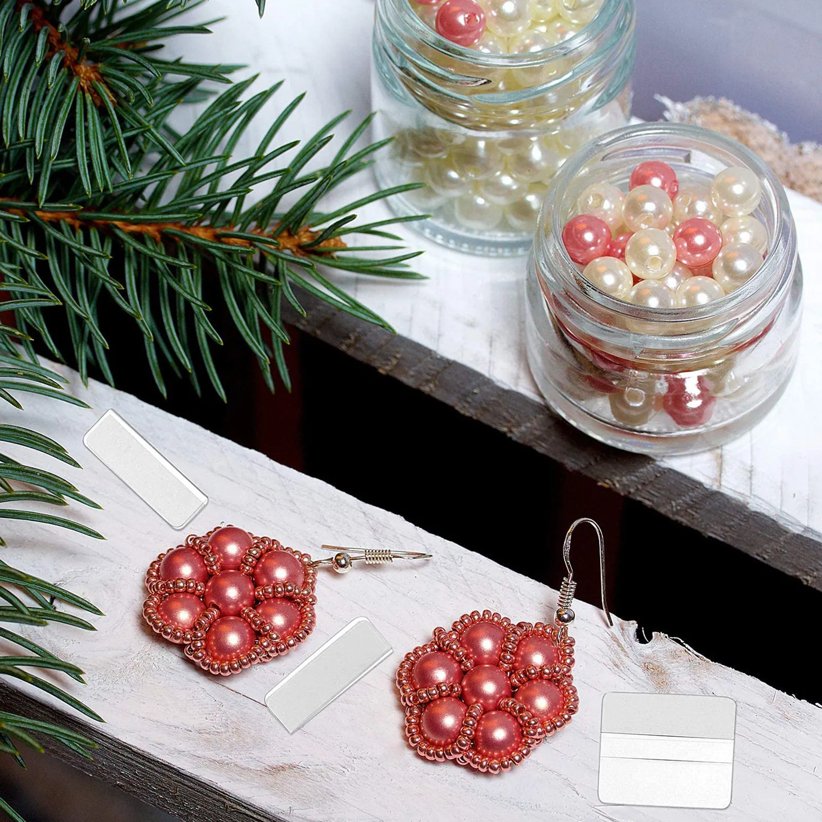 

100Pcs Earring Cards PVC Self-Adhesive Jewelry Display Holders for Selling Earrings Hair Clips Necklace Storage Cards