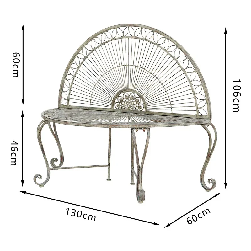 Retro wrought iron casual table and chair combination balcony outdoor courtyard coffee table and chair coffee table chair garden