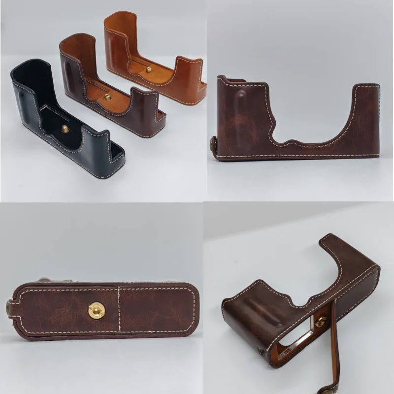 PU/Genuine Leather Camera Half Case for Fujifilm XE4 Fuji X-E4 Bottom Cover with Battery Openning