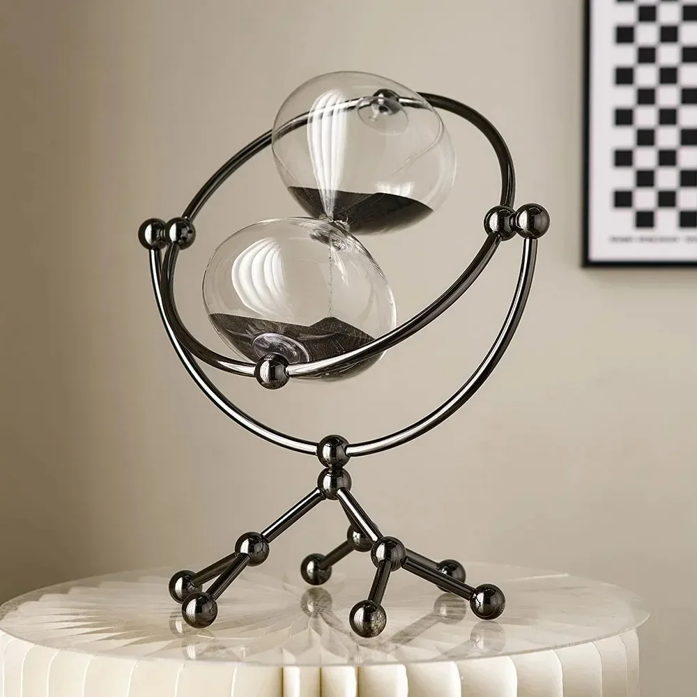 

Nordic Hour Glass Rotating Sand Hourglass Vintage Home Decor Globe Ornaments Sand Clock Sandglass Timer Living Room Decor Gift