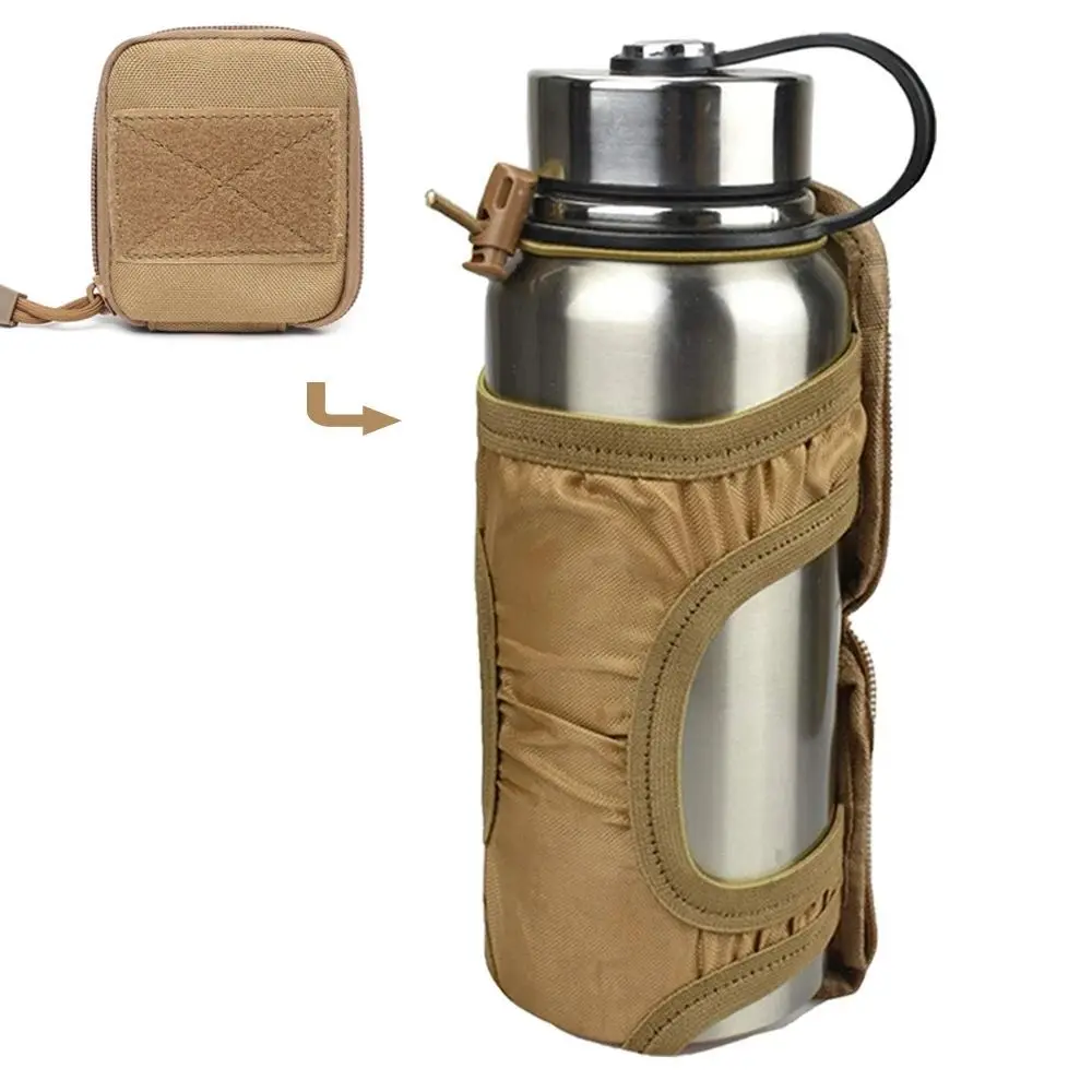 EDC Water Bottle Pouch with Belt Loop Hidden Cup Holster Elastic Strap Folding Water Bottle Accessory Bag Bag Accessories