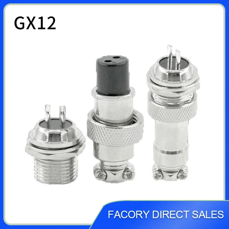 CIXIYCX GX12 through wall type Aviation plug 2/3/4/5/6/7 Pin Plug Socket Electronic connector