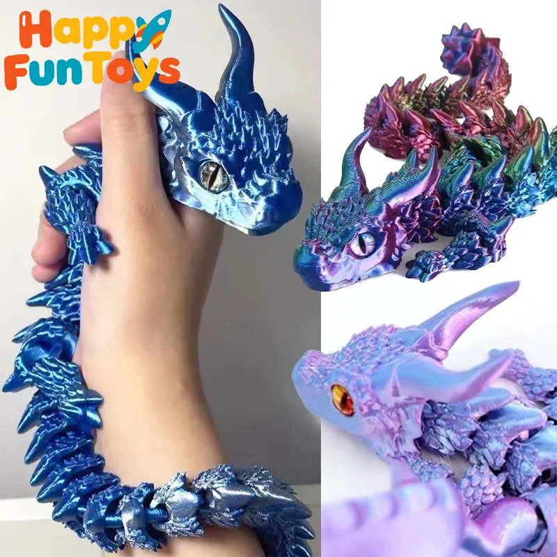 

3D Printed Chinese Dragon ornament Full Body Joints That Can Move Home Decorations Are Worth Collecting Creative Toys