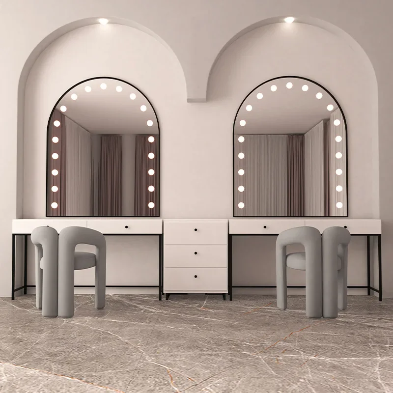 Modern Simple Wedding Shop Studio Dress Hall Manicure Studio Dresser Makeup Mirror Table for Makeup Artists