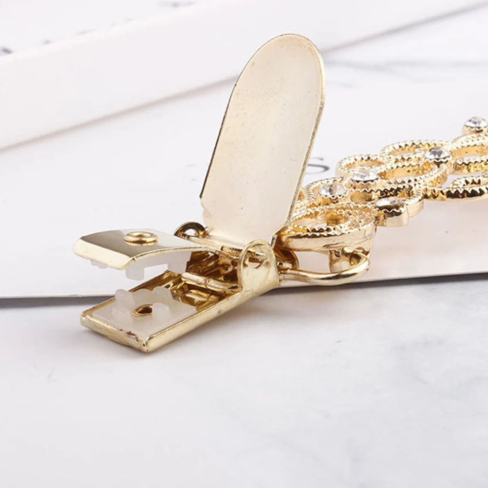 

2pcs Alloy Rhinestone Collar Clips Sweater Cardigan Shirt Dress Scarf Cinch Clasps Clothing Accessories Craft Sewing Supplies