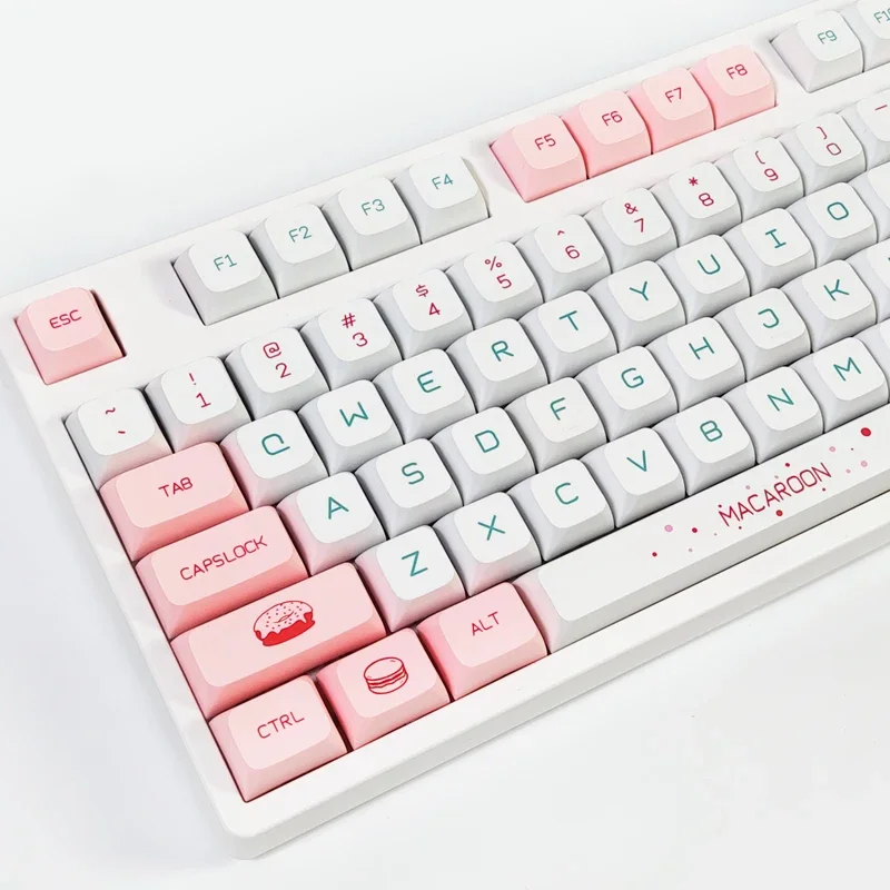 135 teclas macaron cor xda perfil pbt teclas para cereja mx switch teclado mecânico para jogos diy sublimação substituir tampa chave