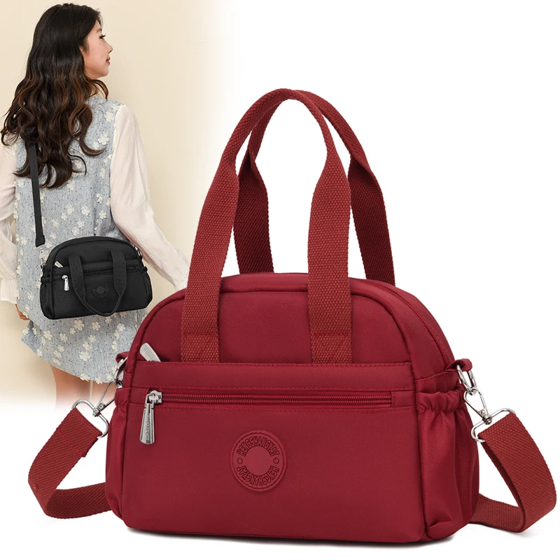 

Водонепроницаемая нейлоновая женская сумка-тоут, однотонные сумки-шоппер, сумка на плечо, модные сумки через плечо для женщин, маленькие ручные сумки Bolsa