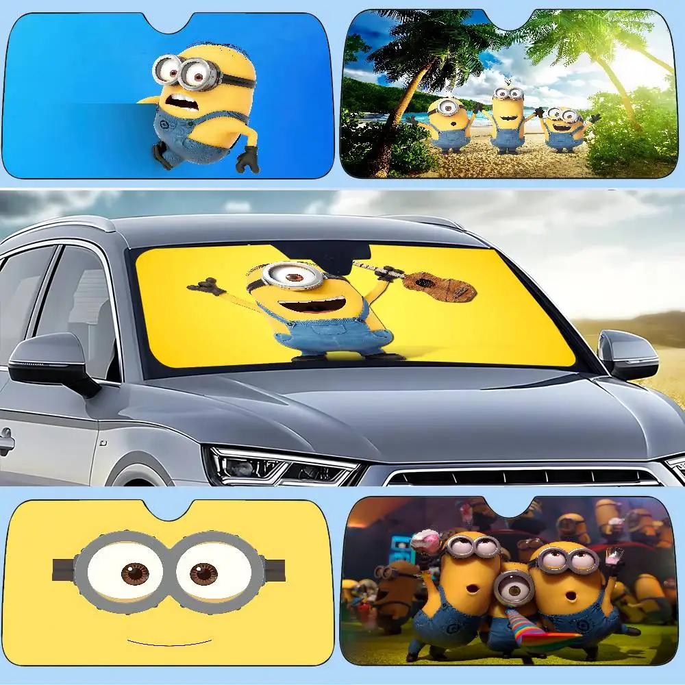 

Cute A-minions-S Car Sunshade Curtains 130x70cm Car SunShade Windshield Cover UV Protection Auto Visor Accessories For Cars