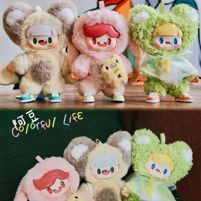

Adou Colorful Life Vinyl Face Plush Surprise Box Vibrant Kawaii Figure Set With Clip-On Charm Multi-Pose Collectible Toy