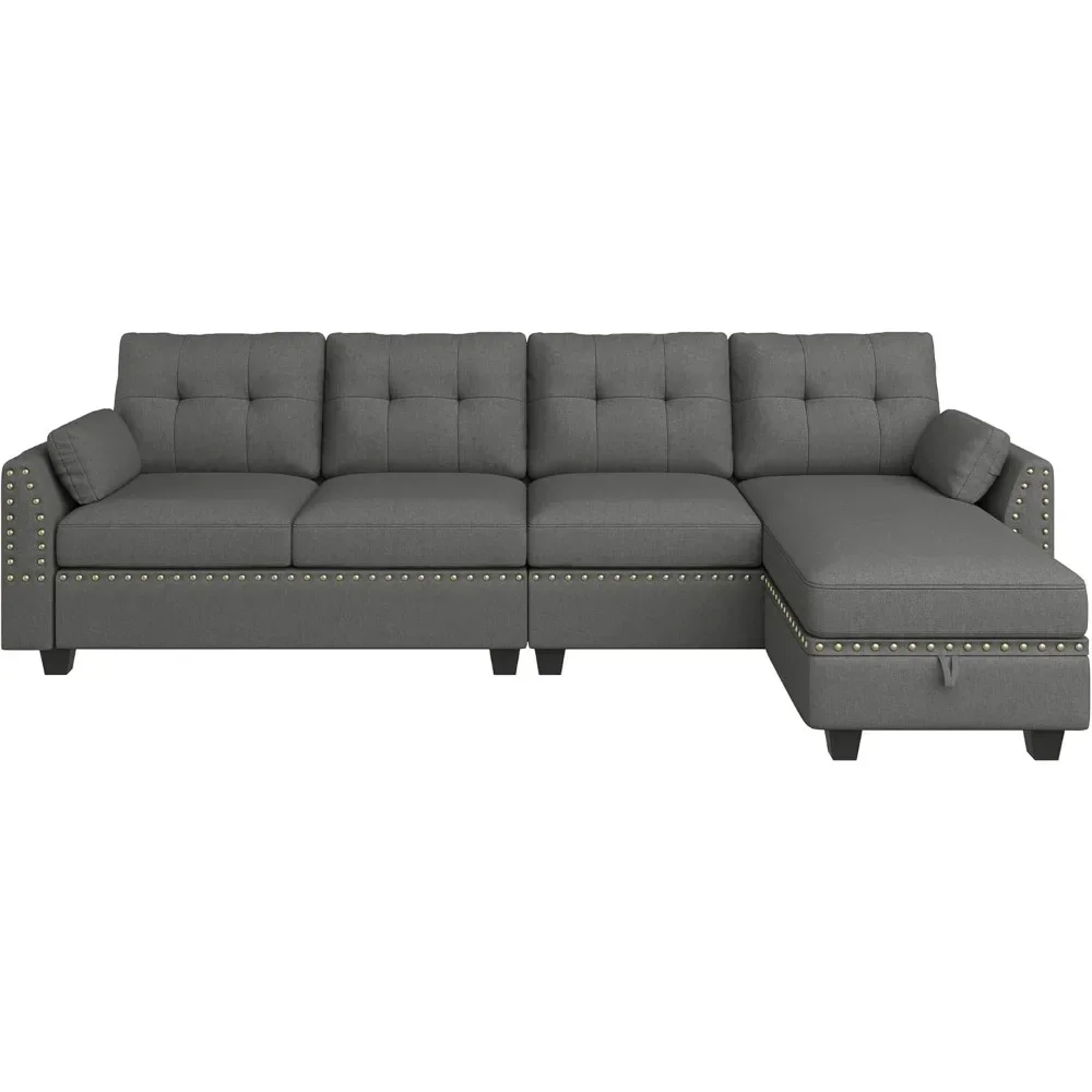 L-shaped reversible combination 4-person sofa, 50 