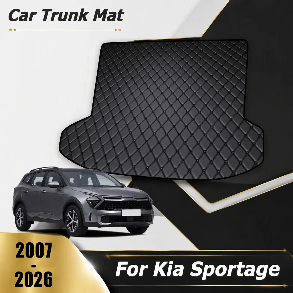 Leder-Kofferraummatte für Kia Sportage 2007-2026, Kofferraumauskleidung, Laderaummatte, Aufbewahrungsmatte, Auto-Innenausstattung, Dekor, Styling