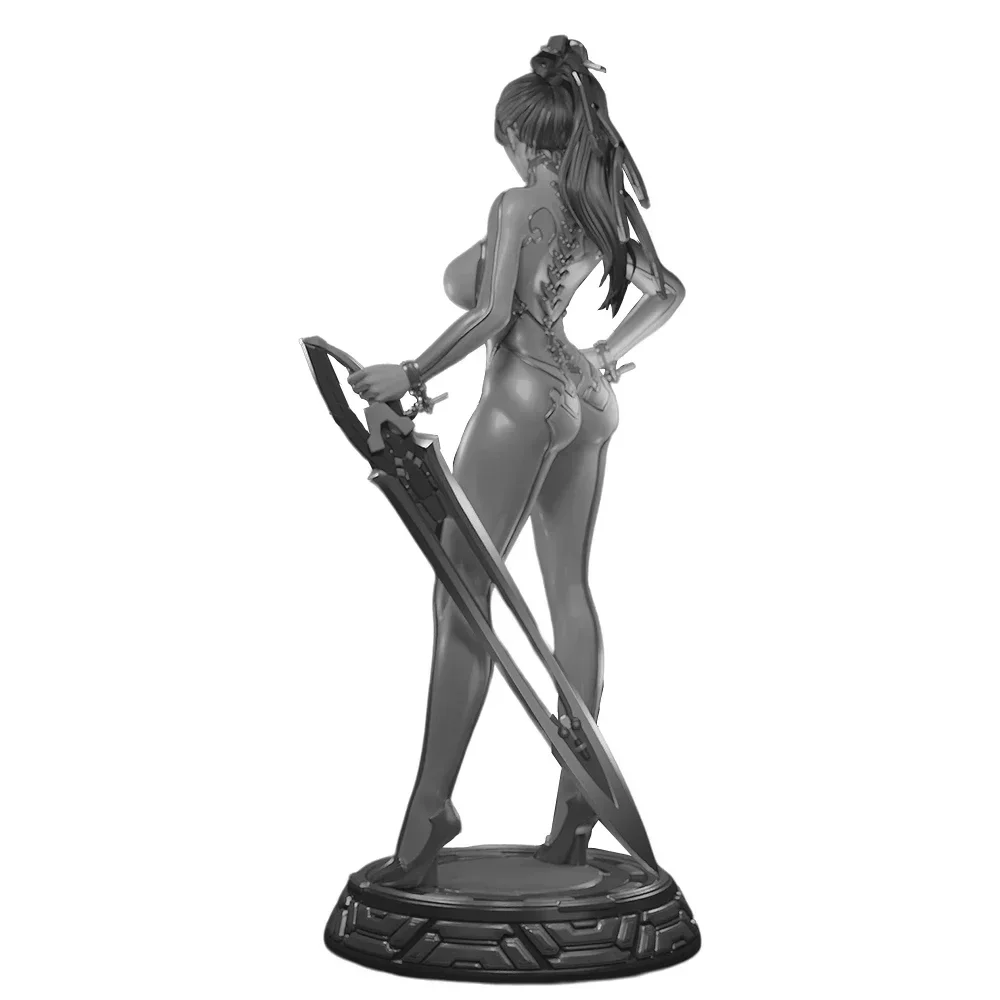 Eve ชุดโมเดลเรซิน1:24ขนาดเล็กชุดโมเดลพลาสติกแบบไม่ทาสี A577หุ่นอะนิเมะใบมีดเป็นตัวเอก