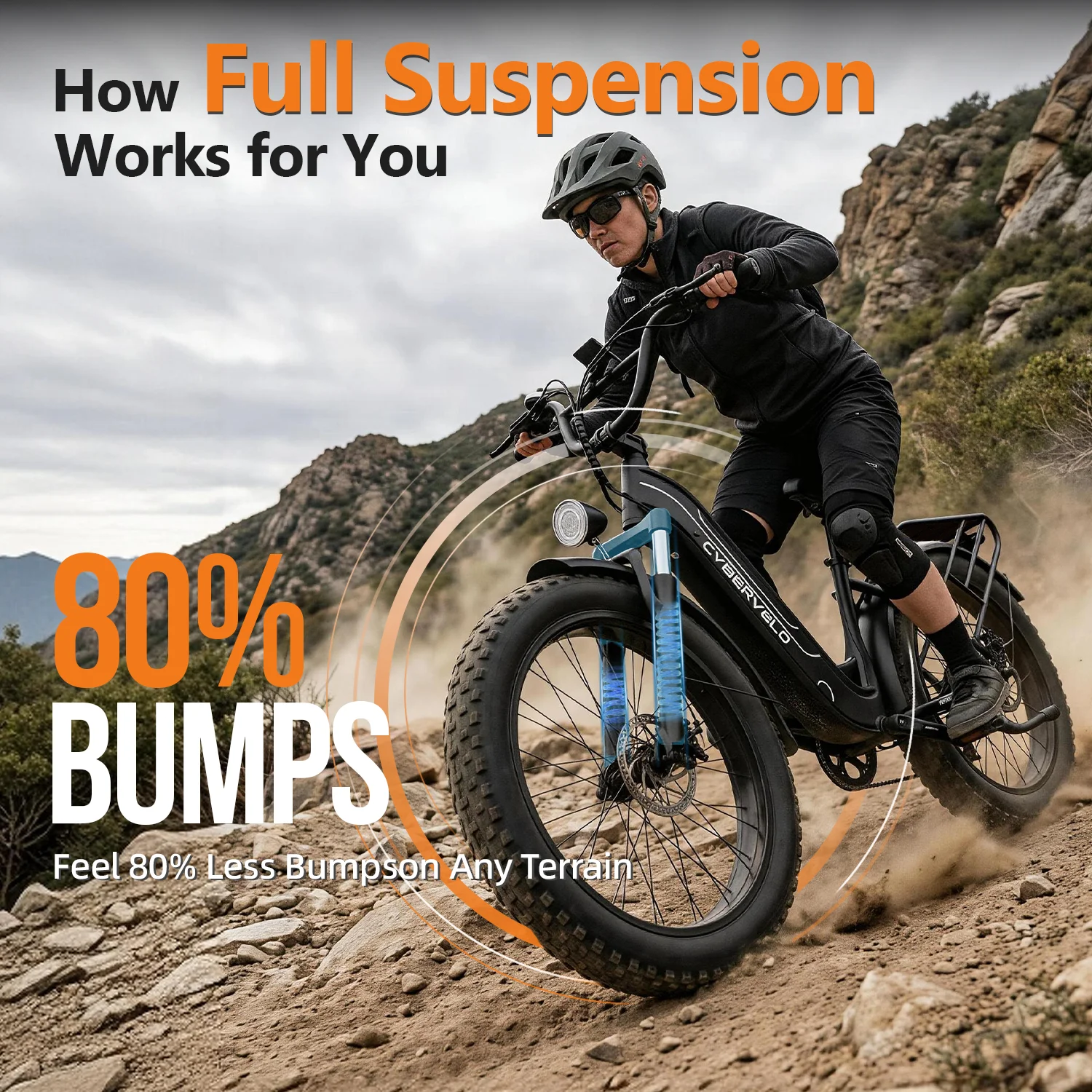 

Электрический велосипед с низкой рамой 26 дюймов, пиковая мощность 1000 Вт, для взрослых, со встроенной съемной батареей 48В 25Ач, 7-скоростной городской электровелосипед Cybervelo EK10