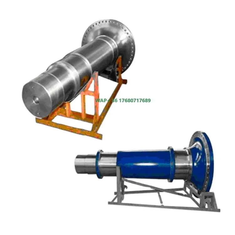 Usinagem personalizada de fábrica Forjando eixo principal da turbina eólica com eixo de flange grande para energia eólica