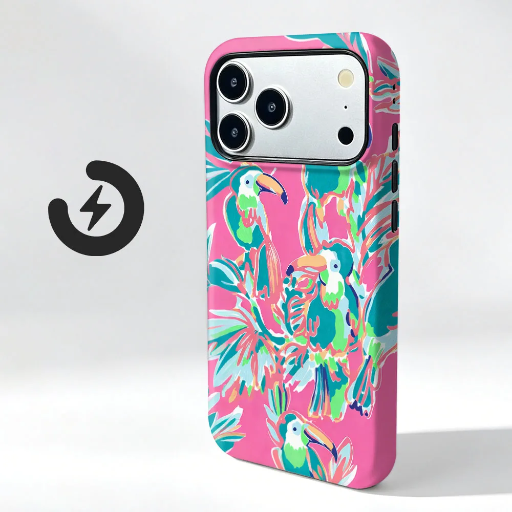 Magnetic Phone Case For iPhone 17 16 15 14 13 12 11 Pro Max Air 16e 7 8 Plus XS Max X XR Funny Bird 2 IN 1 Film Shell Cover - view 5