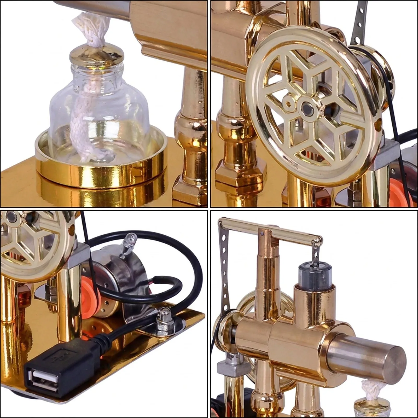 As Shown In The Picture Hot Air Engine Artistic Appearance Demonstration Tool External Combustion Principles For Decoration