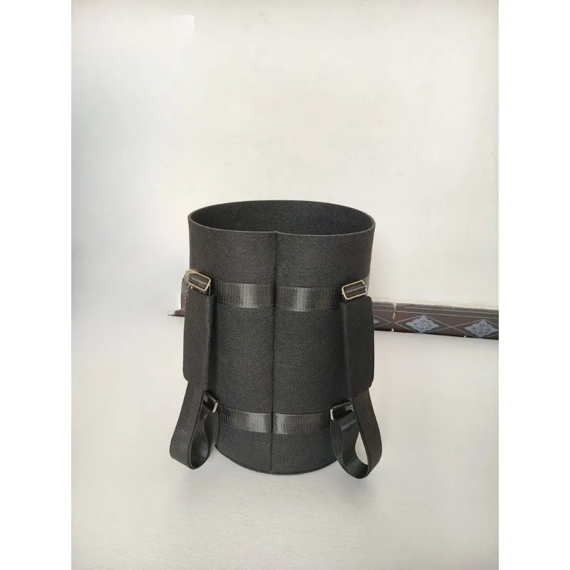 Felt thickened backpack, durable backpack style folding grocery shopping cylindrical backpack