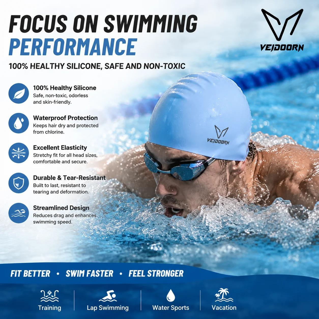 Touca de Natação de Silicone I - Swim Hat Silicone avaliação e preço