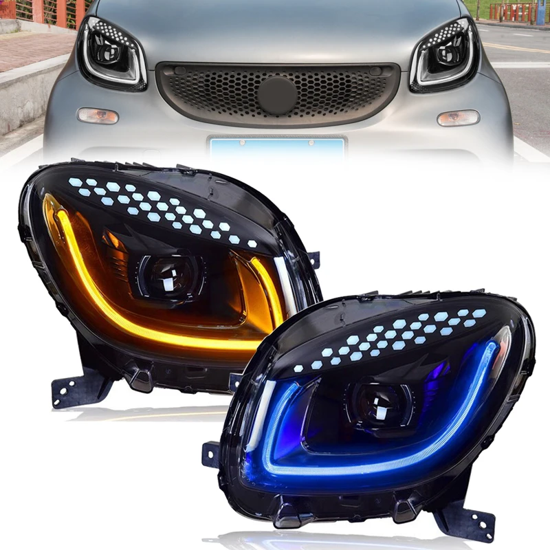 

For Smart 453 Fortwo Forfour 2019 2018 2017 2016 2015 1 Pair Car LED Headlights Turn Signal Lamp Assembly