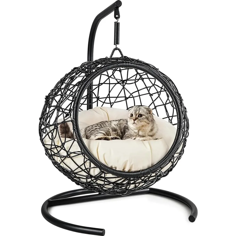 

Cat Shaker With Stand and Cushion Cage for Cats Indoor Hanging Swing Cat Bed Cages Pet Corral Small Dogs and Small Animals Home