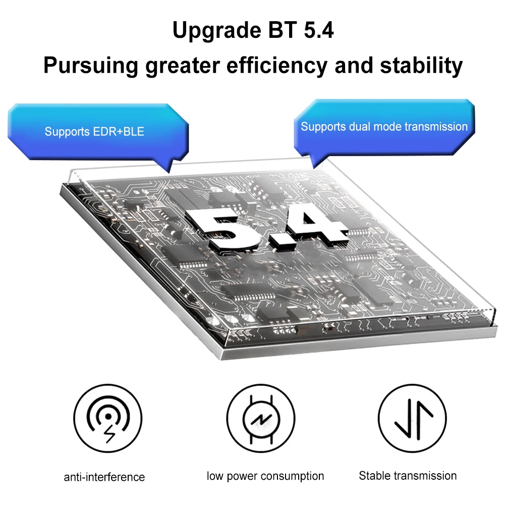 Usb bluetooth-compatível 5.4 adaptador transmissor de áudio receptor driver livre receptor de áudio de música para computador portátil