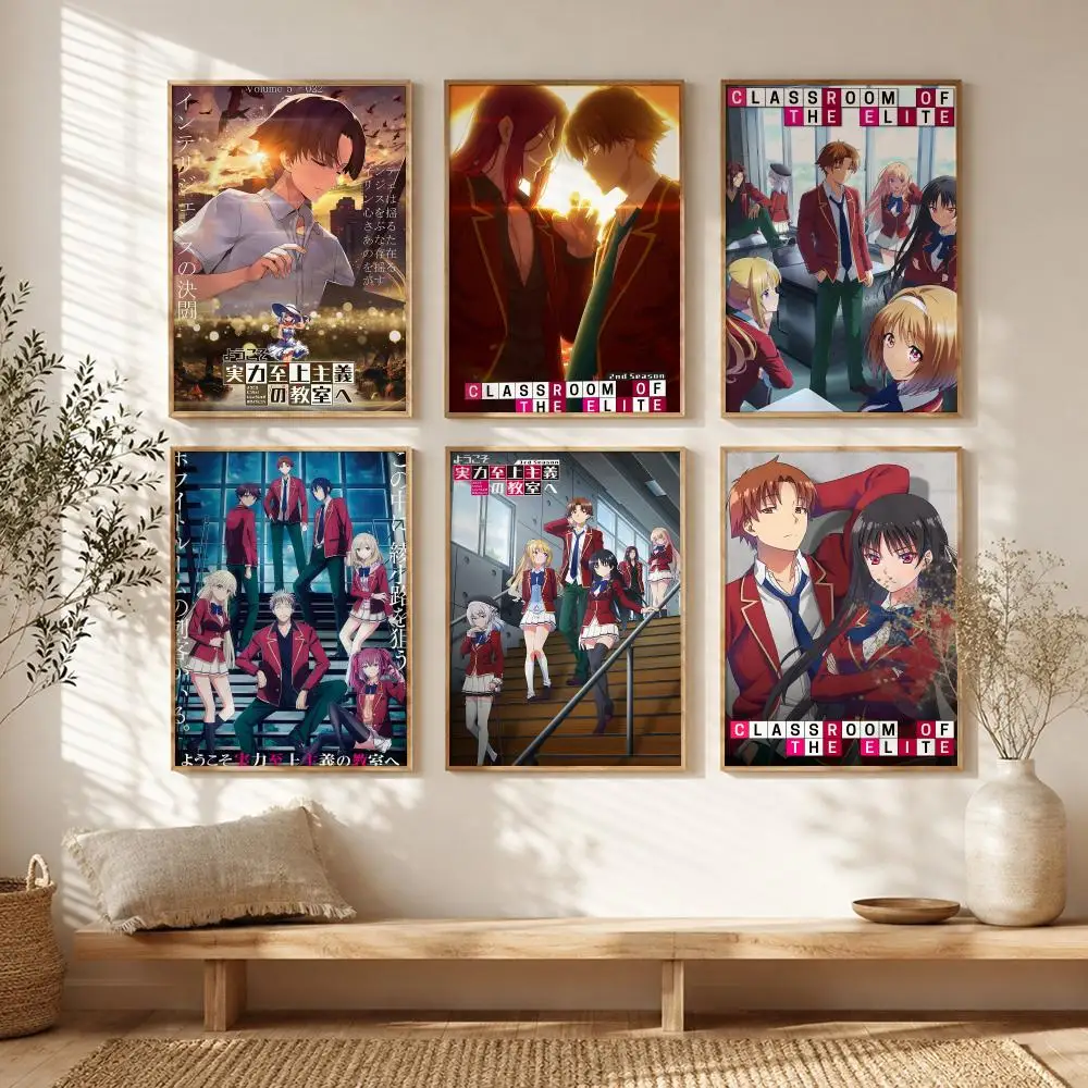 Anime C-Classroom of the Elite Poster All-match HD Waterproof Self-Adhesive Wall Art Sticker For Home Bedroom
