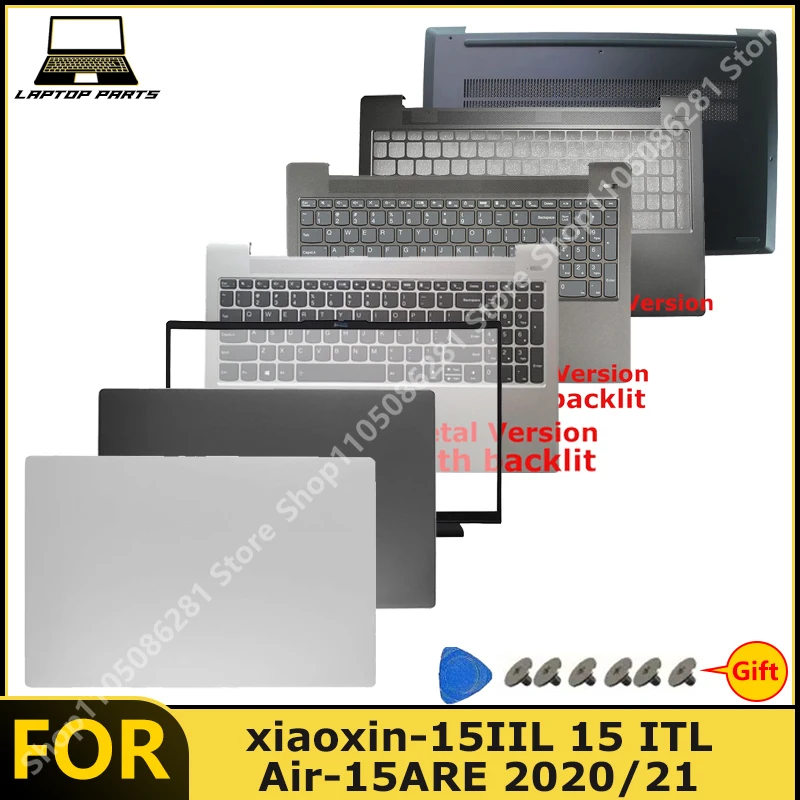 For xiaoxin-15IIL-15ITL-Air-15ARE-2020/21 Laptop LCD Back Cover Front Bezel Palm Rest Bottom Case Hinge and backlit keyboard new