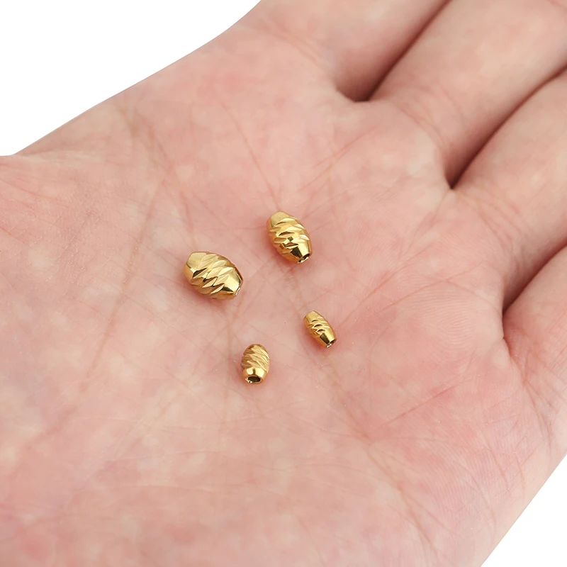 10 قطعة 5 7 8 مللي متر أبدا تتلاشى PVD خرز من الفولاذ المقاوم للصدأ ثقب كبير خزر عازل DIY بها بنفسك صنع المجوهرات سوار قلادة النتائج