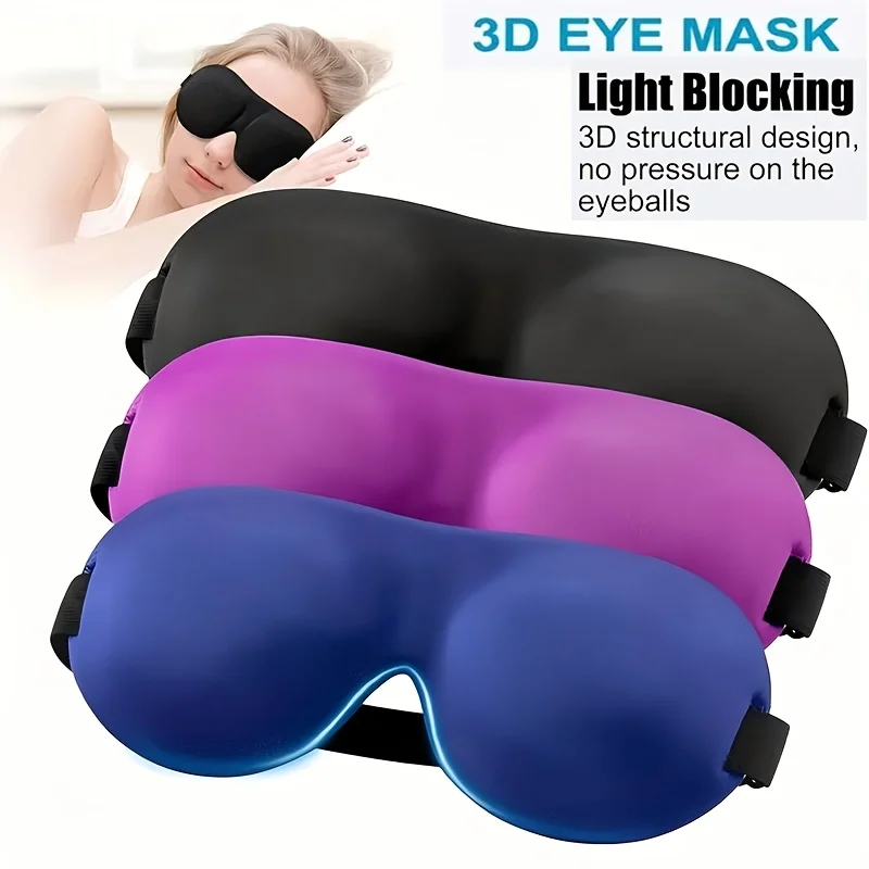 

3D Yoga Sleep Mask for Travel - Comfortable & Breathable Polyester Fiber, No-Nostril Design, Perfect for Meditation & Relaxation