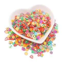 Fruit Slice Polymer Clay Watermelon Lemon Avocado Fake Sprinkles Clay Slices for Resin Mold Making Jewelry Filling Slime 10g