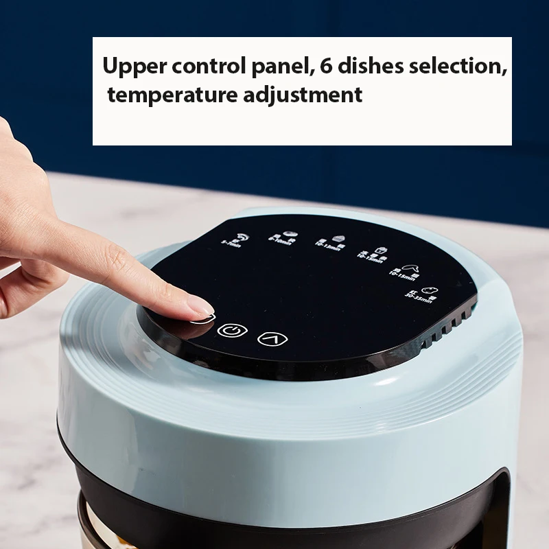 ญี่ปุ่นประเภท Visual Air Fryer ครัวเรือนเตาอบขนาดเล็กไม่มีผิวมันเครื่อง Fries ฝรั่งเศส Mini แบบบูรณาการ Multifunctional ไฟฟ้า