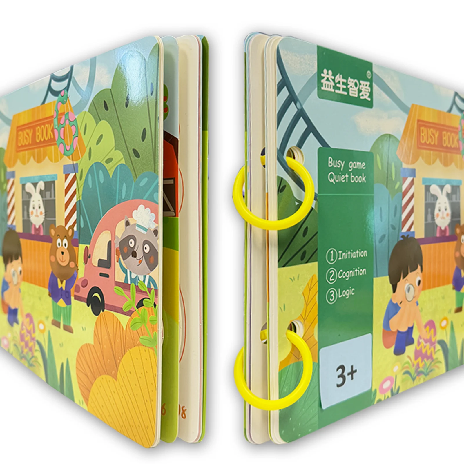 Yizhiai Enlightenment Sticker Book Series, Rabbit Themed Kids Sticker Activity Book, Preschool Early Learning Book for Toddlers