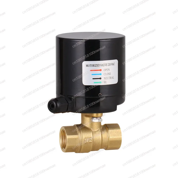 angle valve electric two-way three-way ball valve, three-wire two-control electric valve