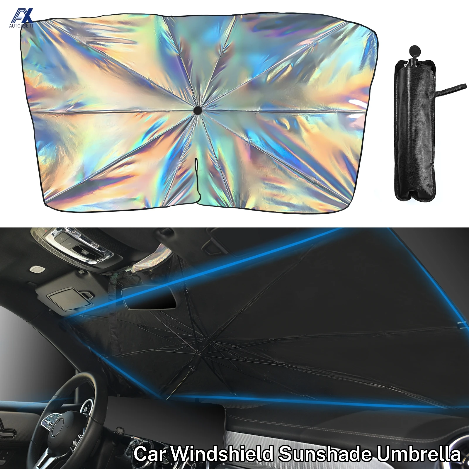 Car Windshield Sunshade Auto Windscreen Sun Shade Umbrella Universal Parasol Front Cover UV Ray Heat Sun Glare Block Protector