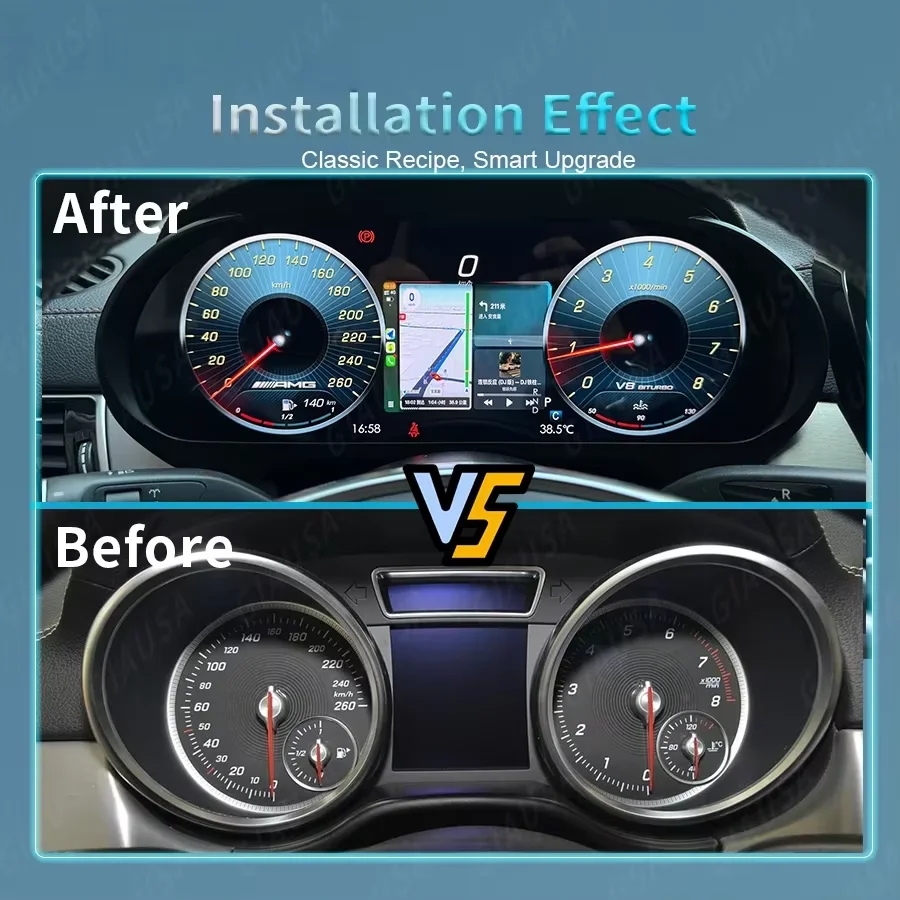 jo LCD Digital Dashboard Cluster For Benz ML GL GLE GLS W166 X166 2012-2019 Years Auto Instrument Paneel Cockpit Speedme CARPLAY