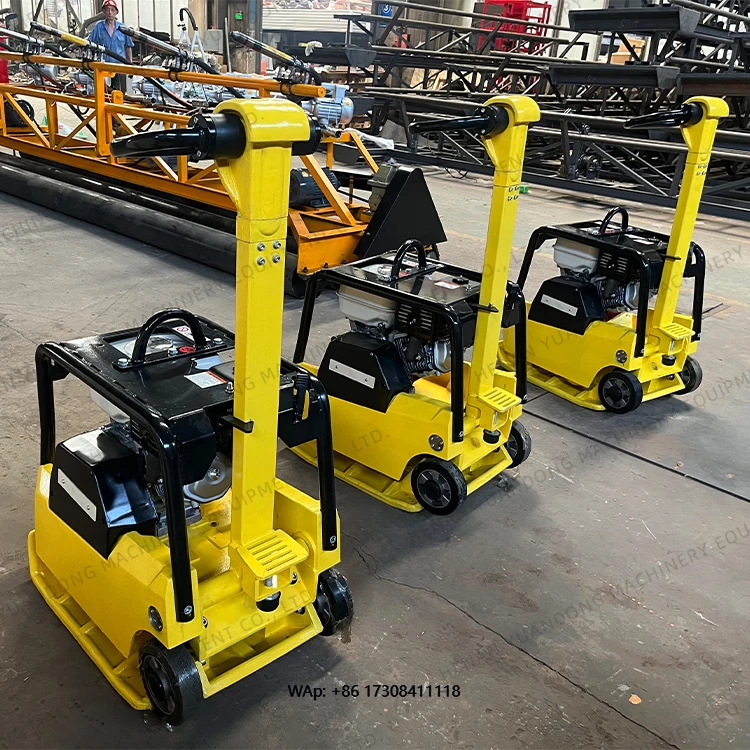 

Реверсивная вибрационная пластина Ram Mini Бензин 90 кг Тяжелый садовый почвенный вибрационный плита Уборщик земли