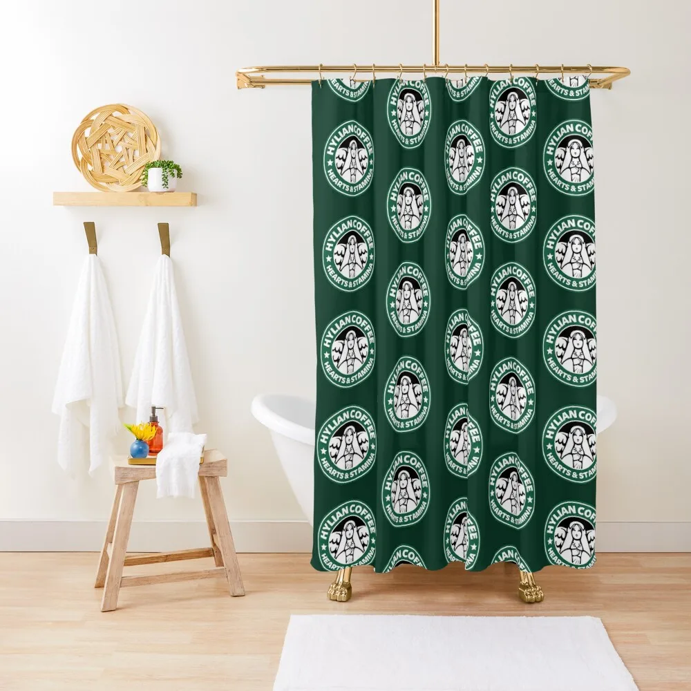 

Hylian Coffee Shower Curtain Set For Bathroom Shower Bathroom Washable Waterproof Fabric Shower Curtain