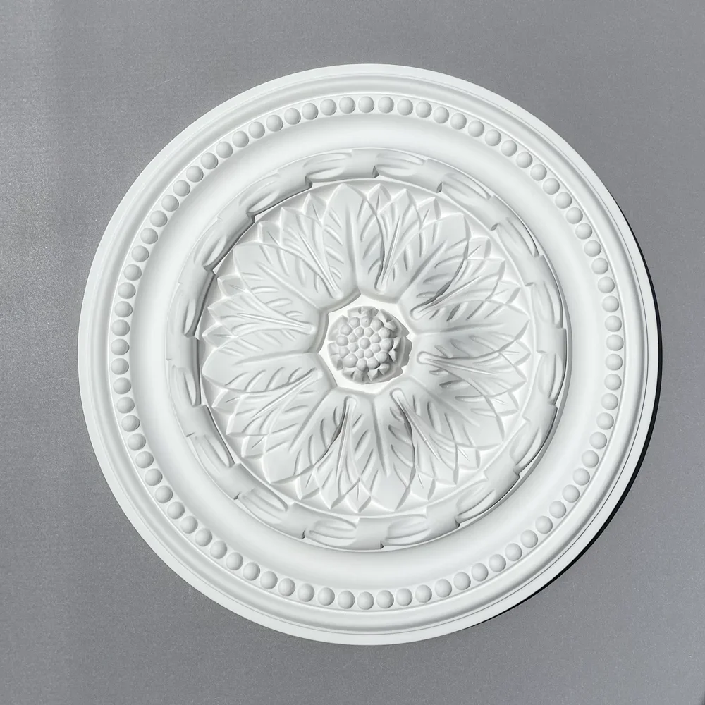 PU Simulated Gypsum Round Ceiling Light Panel Home Interior Decor